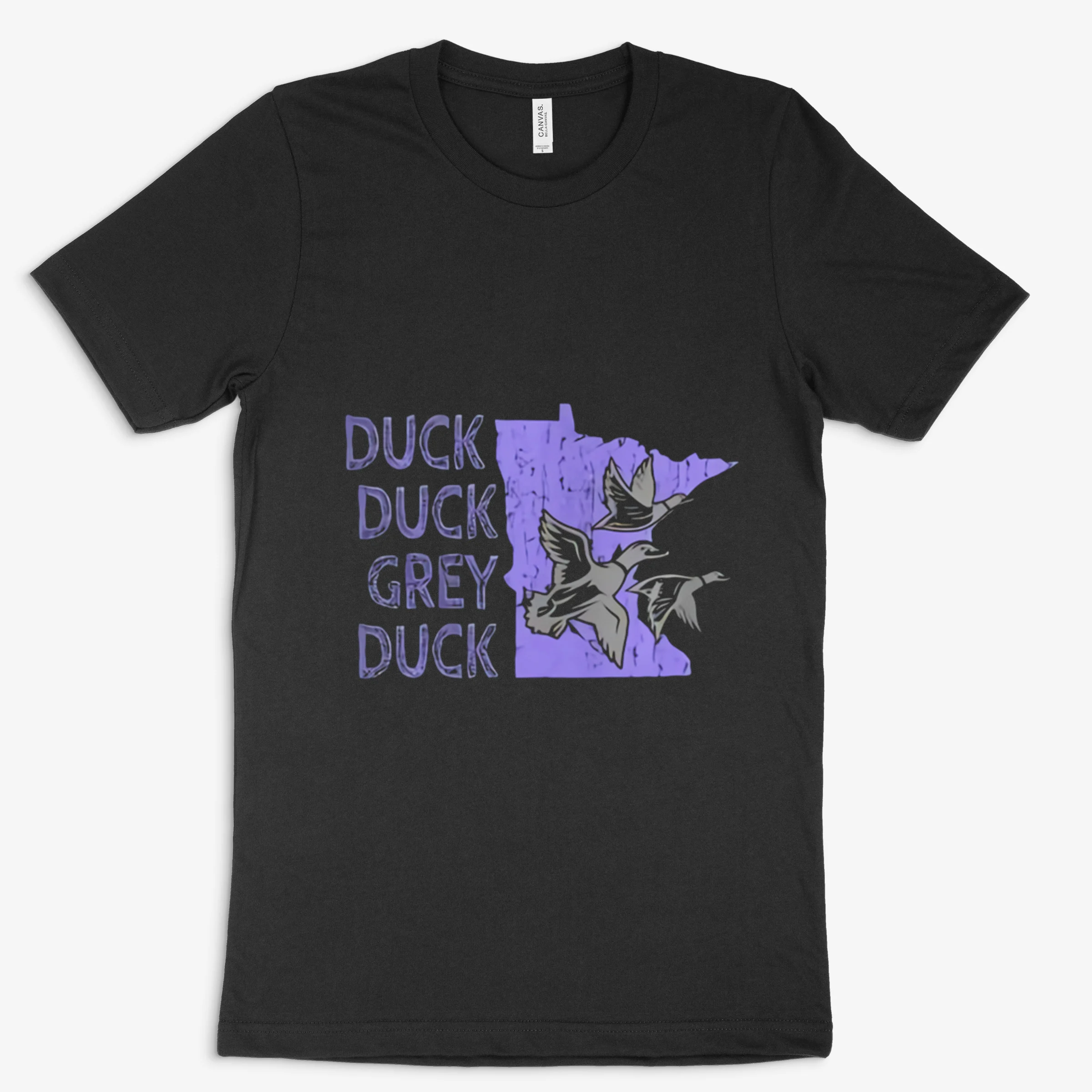 Duck Duck Grey Duck Retro Blue Minnesota Map
