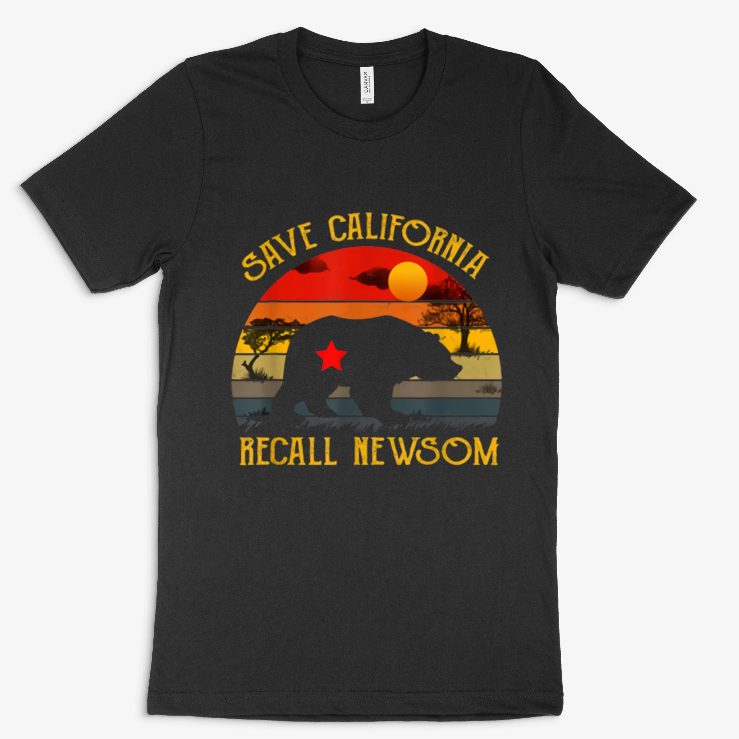 Save California Recall Newsom Vintage Sunset