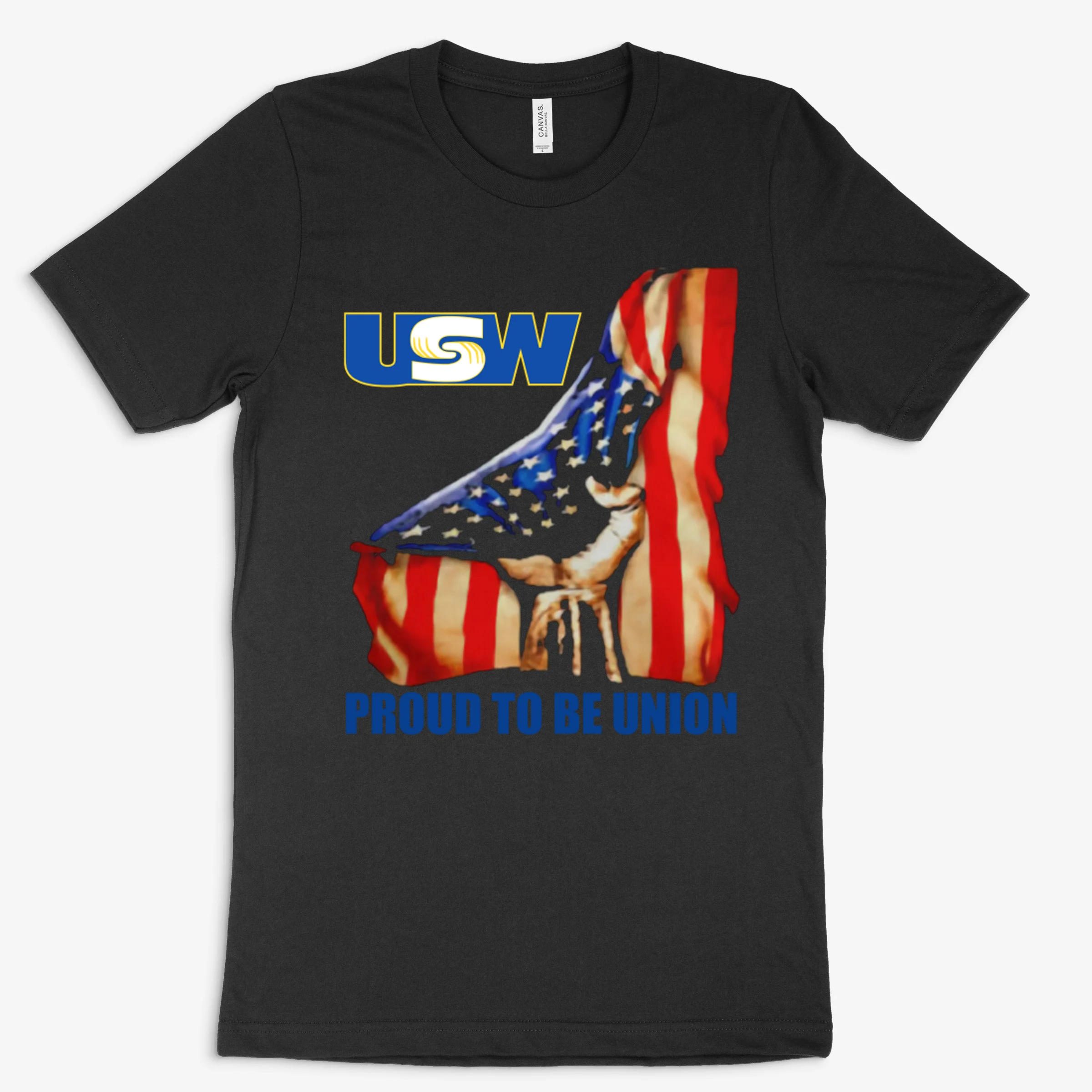 United Steelworkers Logo Proud To Be Union American Flag