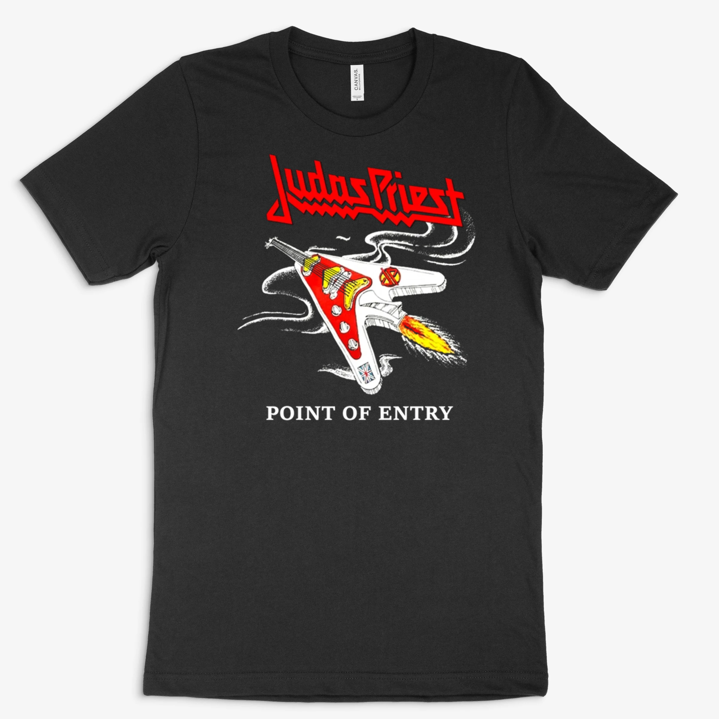2sides Judas Priest 1981 World Wide Blitz Tour Black Double Sided