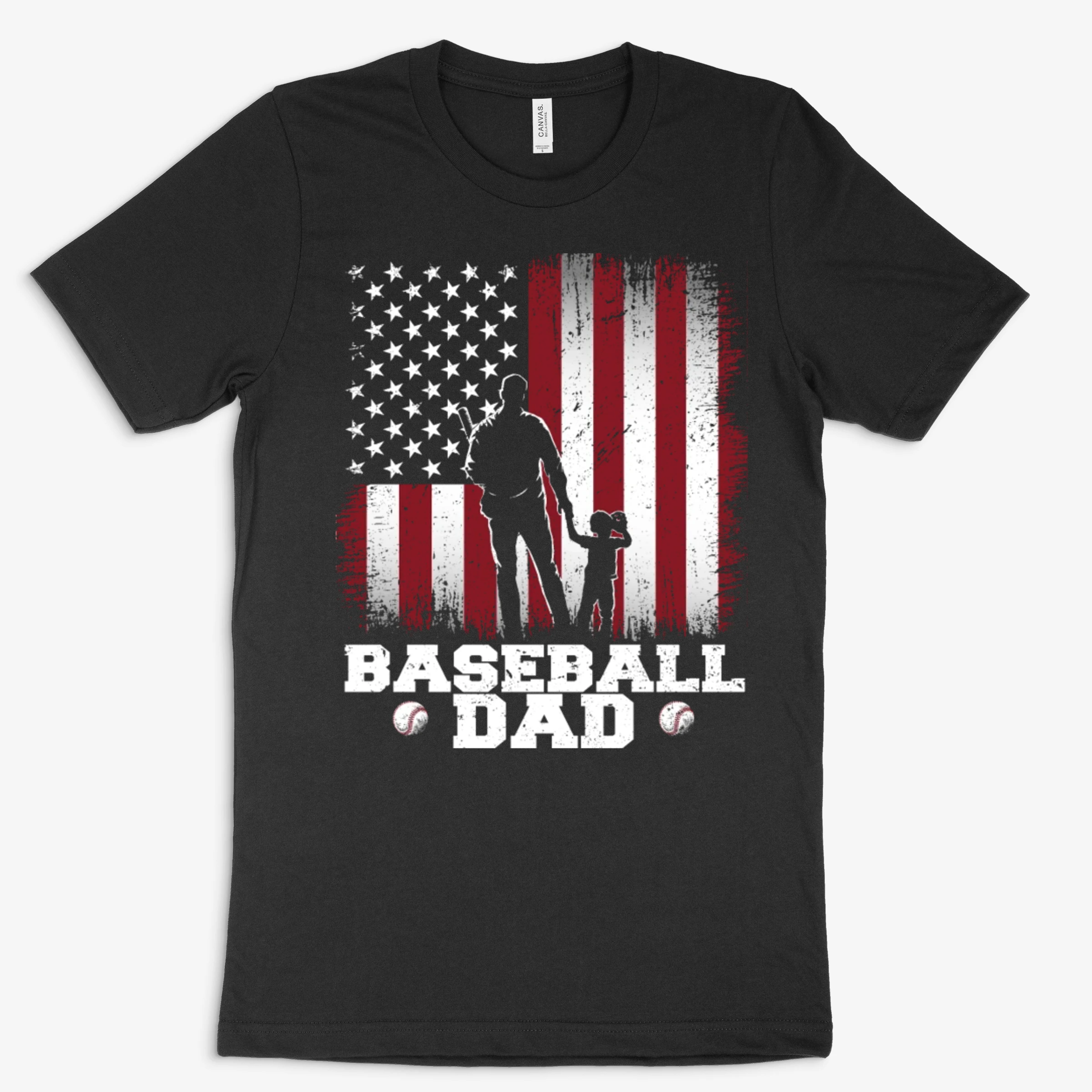 Baseball Dad Usa Flag Baseball Dad Father Day