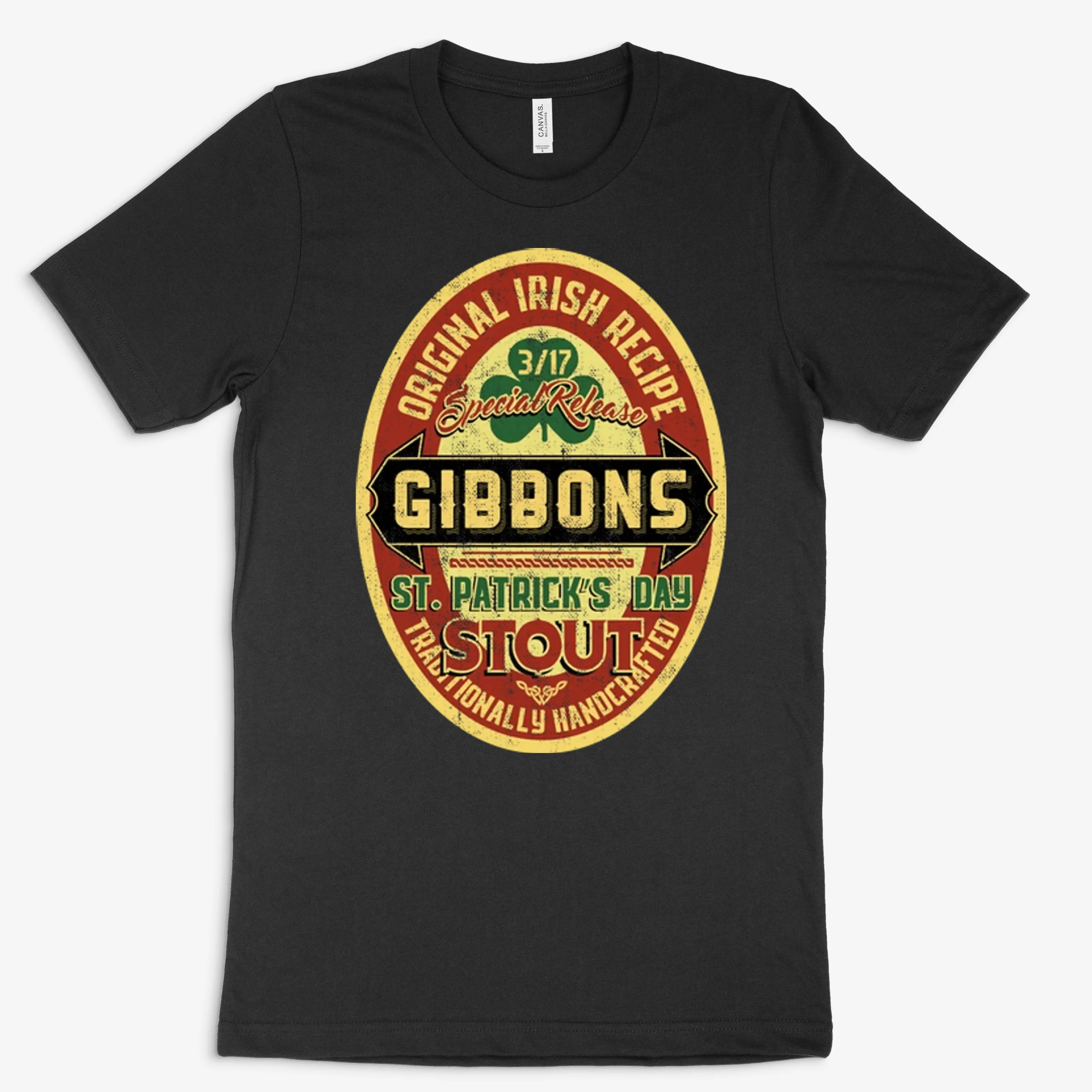 Gibbons Original Irish Stout Beer Label St Patricks Day Last Name