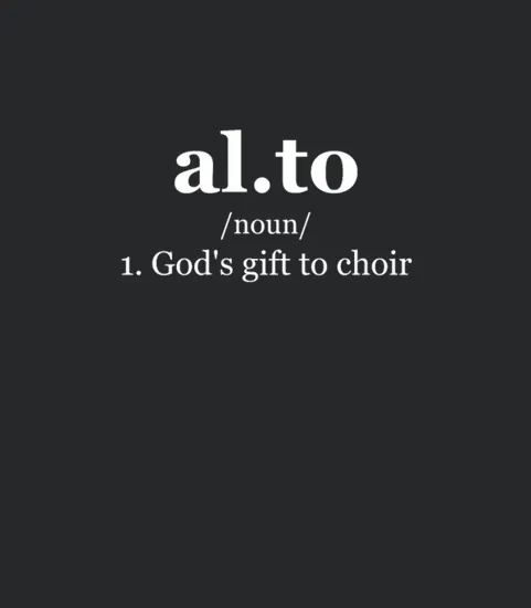 Alto Choir Singing Chorus Choral Music Gift