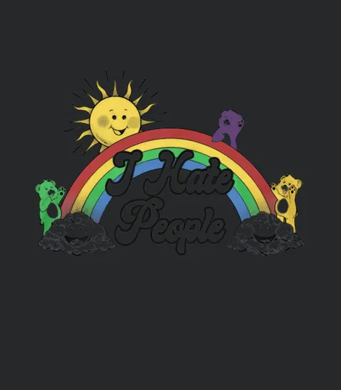 Bear Rainbow I Hate People
