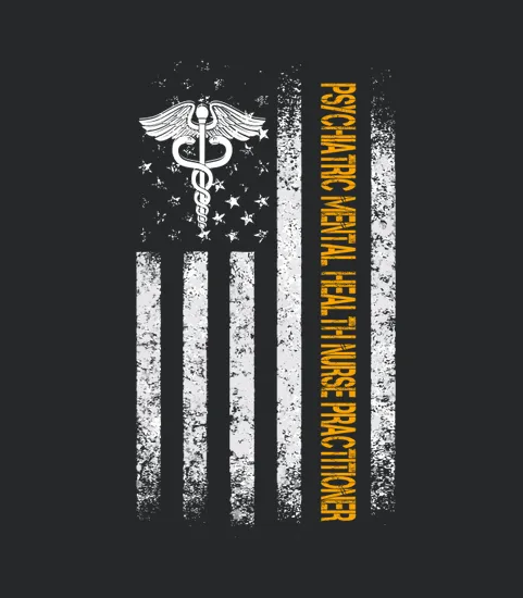 Best Psychiatric Mental Health Nurse Practitioner Nurse Dad Ever American Flag
