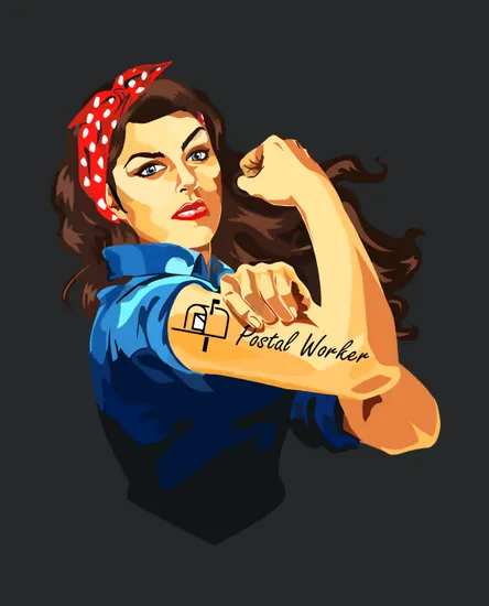 Postal Worker Frontline Workers Nurse Strong Rosie Riveter