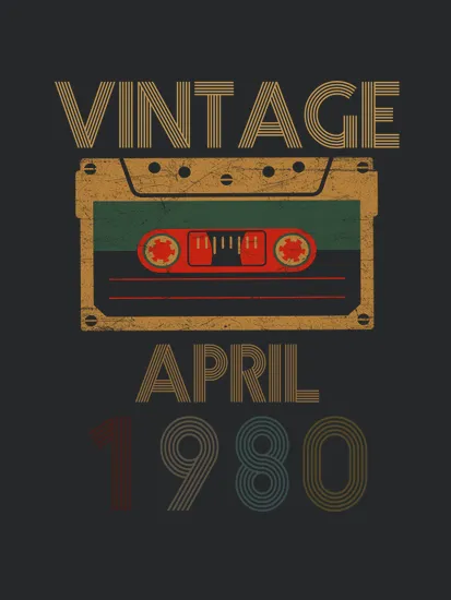 Vintage April 1980 Birthday