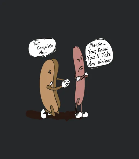 You Complete Me Hot Dog Andampamp Bun