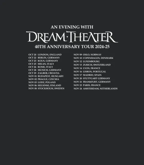 Double Sided Dream Theater 40th Anniversary Tour 2024 2025