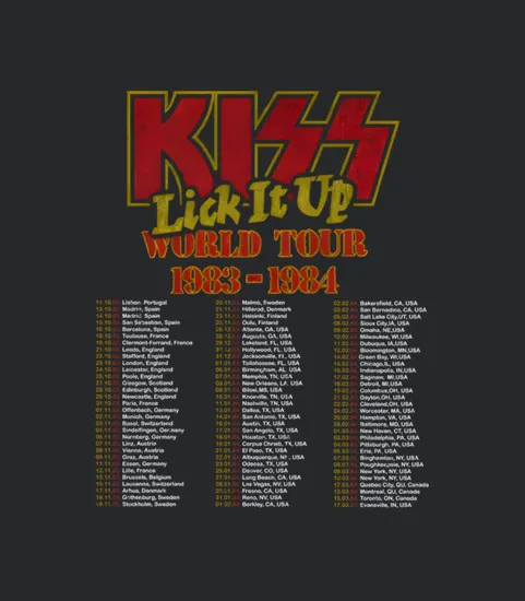 Kiss Lick It Up World Tour 83 84 Two Side