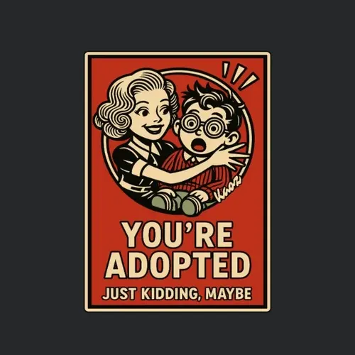 Youre Adopted Just Kidding Maybe