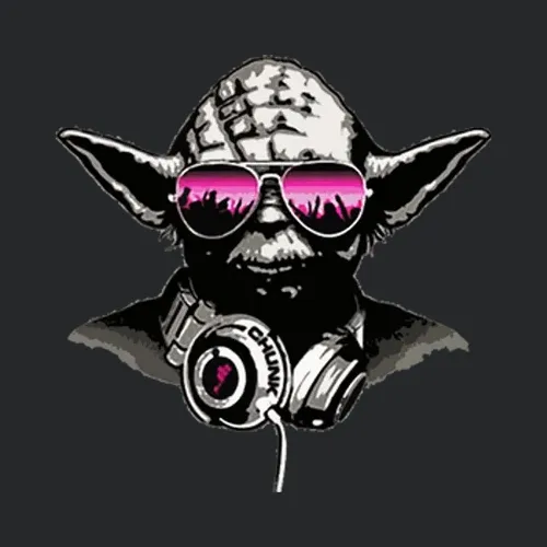 Dj Yoda Star Wars Retro Funny