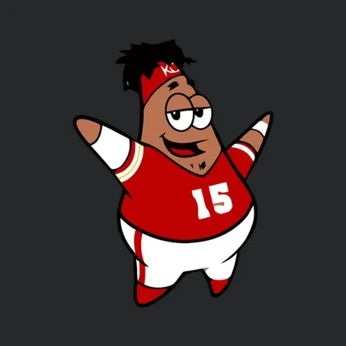 Patrick Star Mahomes Funny Kansas City Spongebob Parody Game Day Football Gift