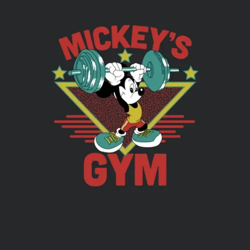 Walt Disney Mickey Mouse Gym Bodybuilder Tourist Punk Rock
