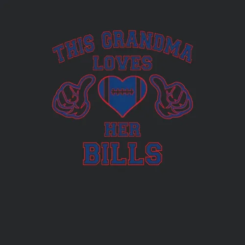 This Grandma Loves Her Buffalo Bills Football Heart Ladies