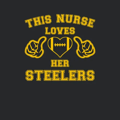 This Nurse Loves Her Steelers Football Pittsburgh Steelers Team Colors Ladies
