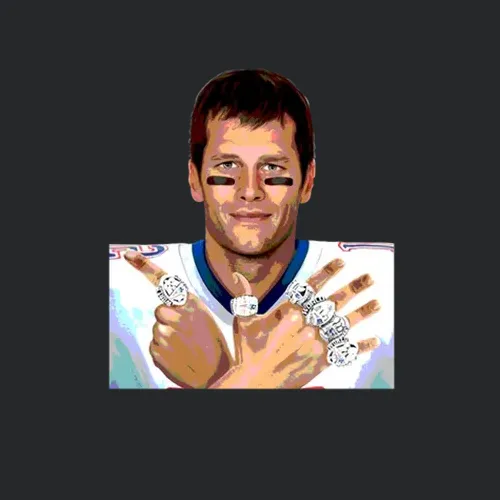 Tom Brady 6 Rings 6 Championships New England Football Fan