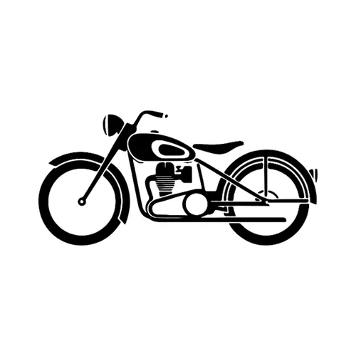 Vintage Motorcycle Old School Rider