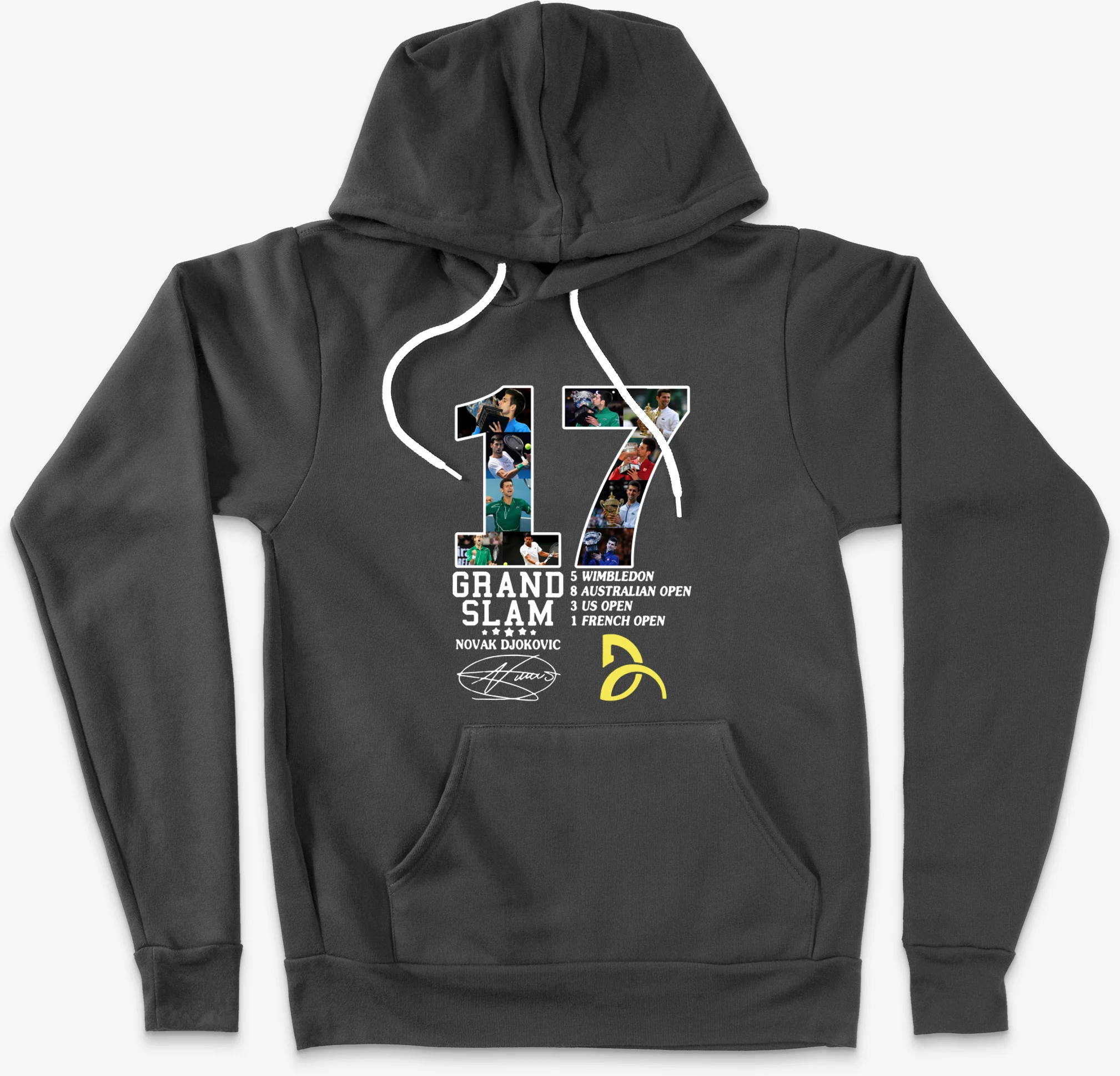 17 Grand Slam Novak Djokovic Logo Signature