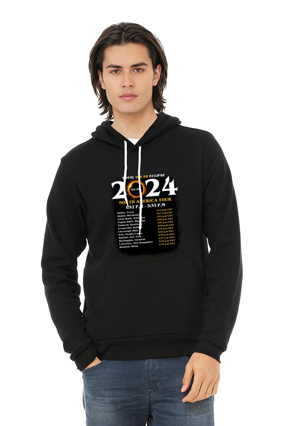 Total Solar Eclipse Totality April 8 2024 North