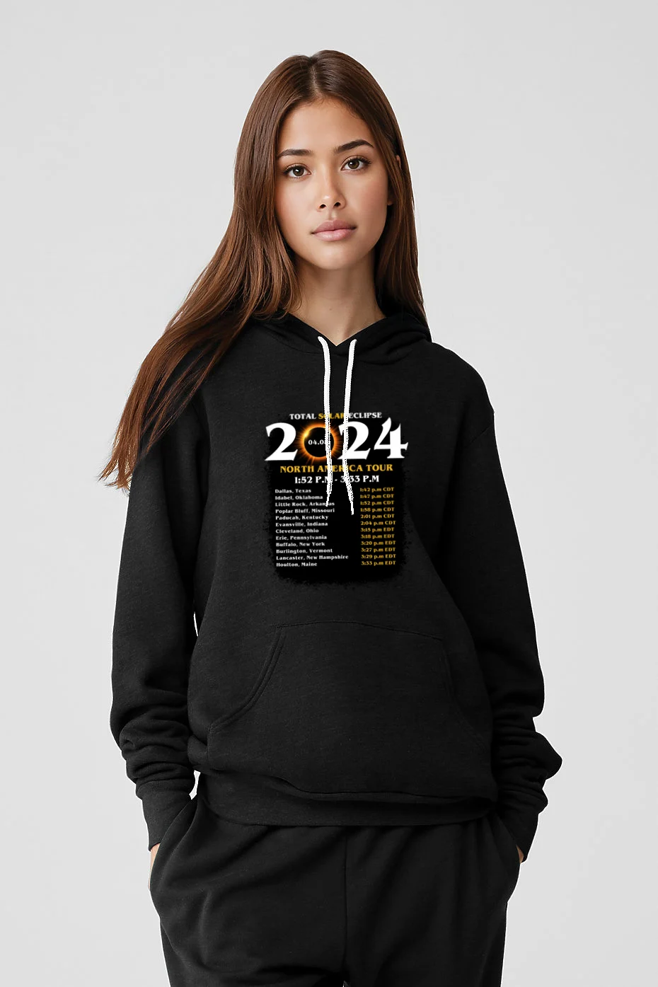 Total Solar Eclipse Totality April 8 2024 North