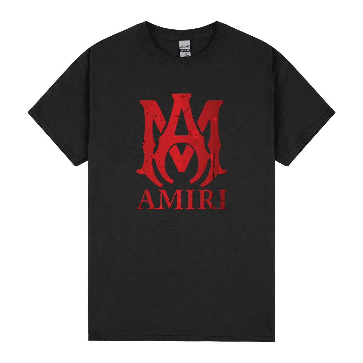 Amiri Red Grunge Style