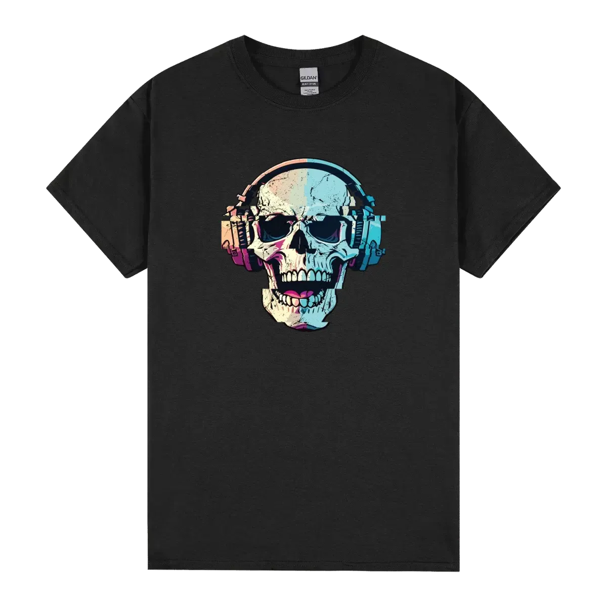 Skeleton Dj Headphones Spooky Skull Musician
