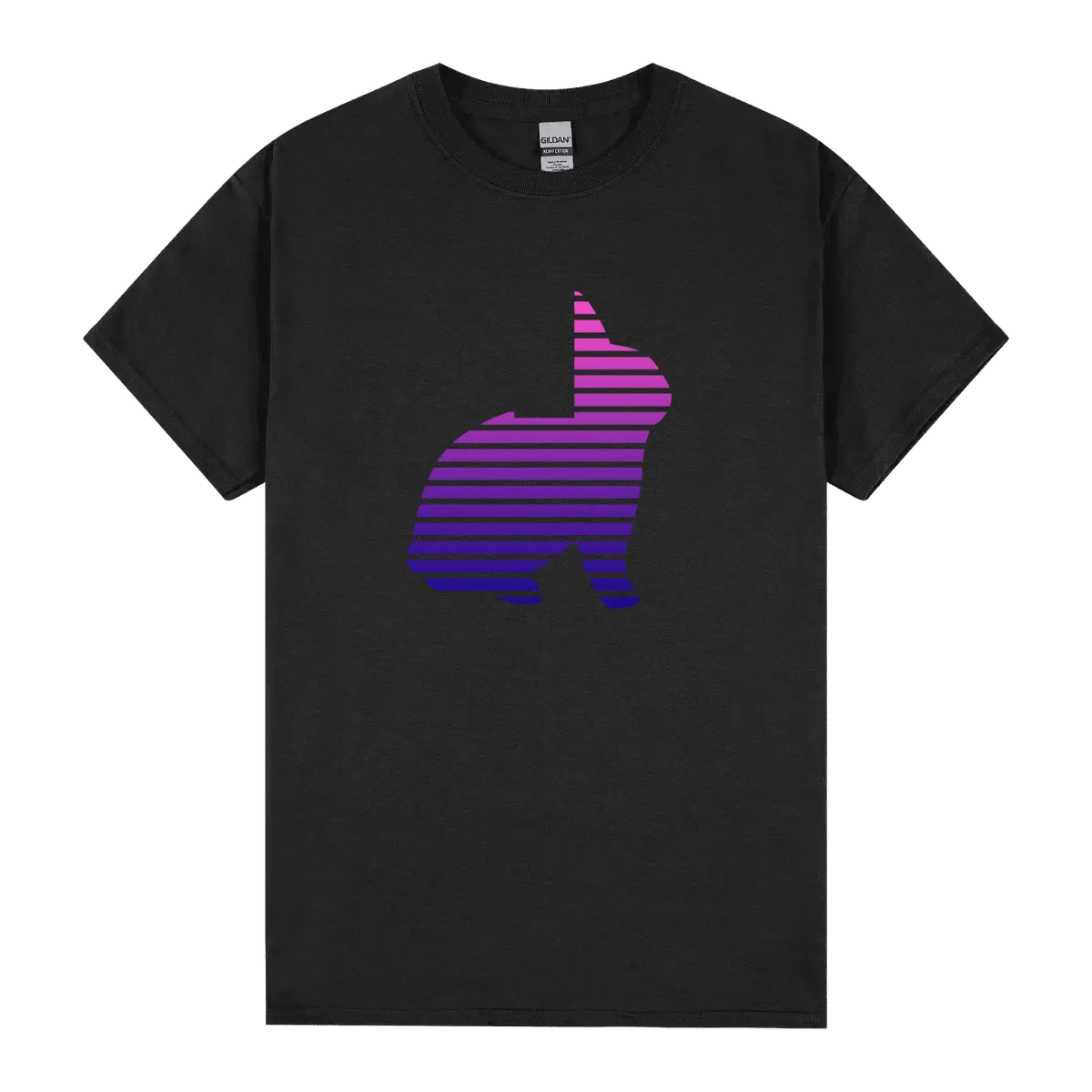 Bunny Shape Lines Duotone Design