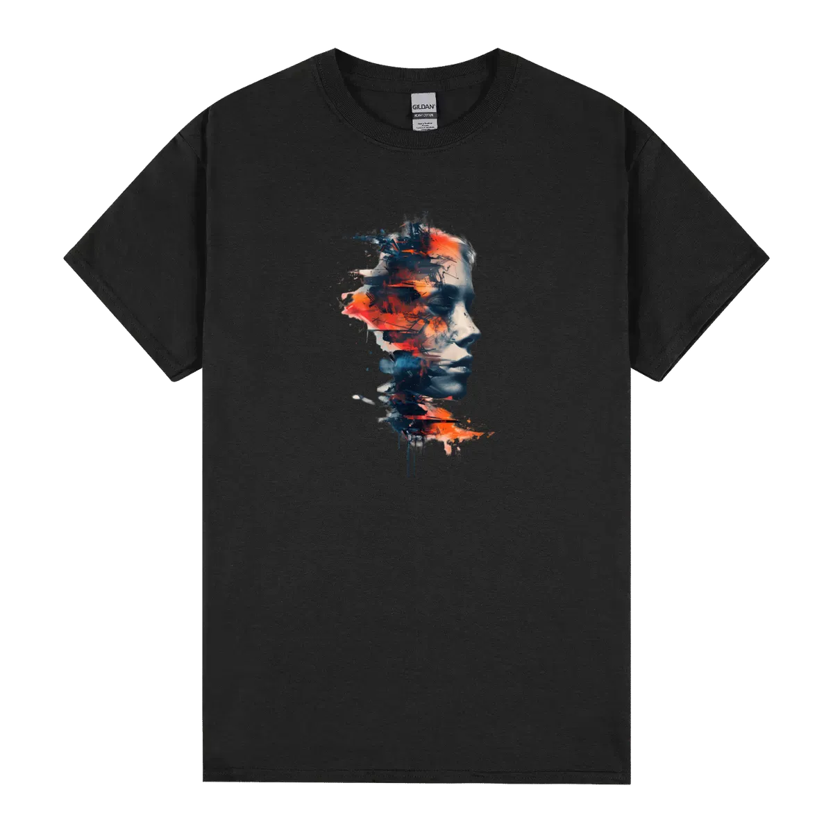 Abstract Women Head Colorful Graffiti Art Cubism