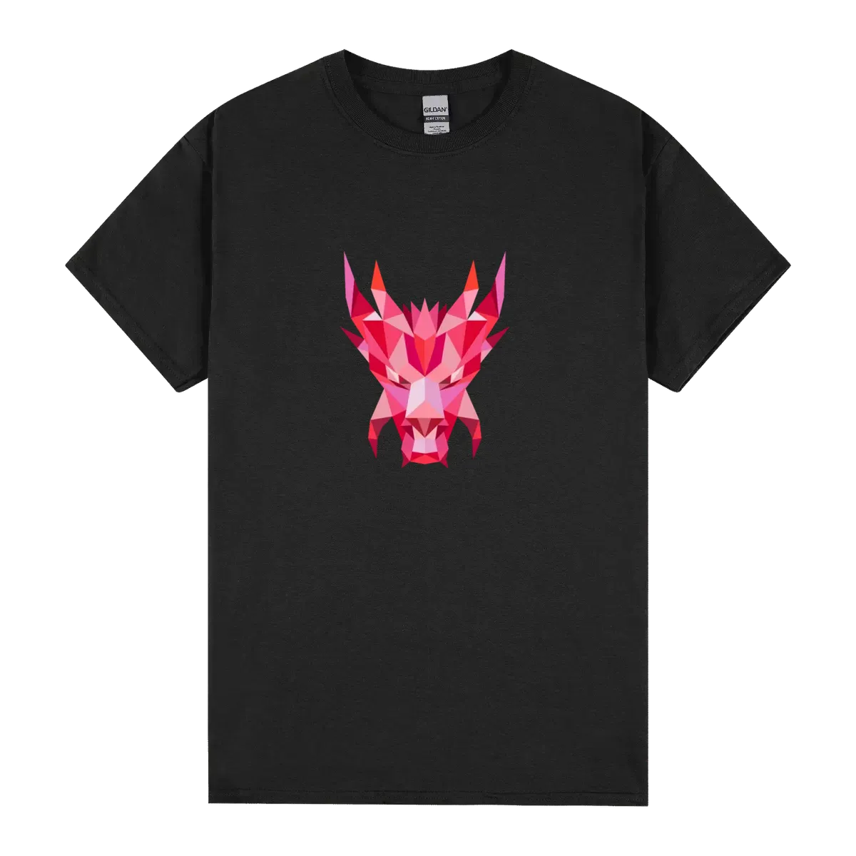Dragon Head Front Low Polygon Style