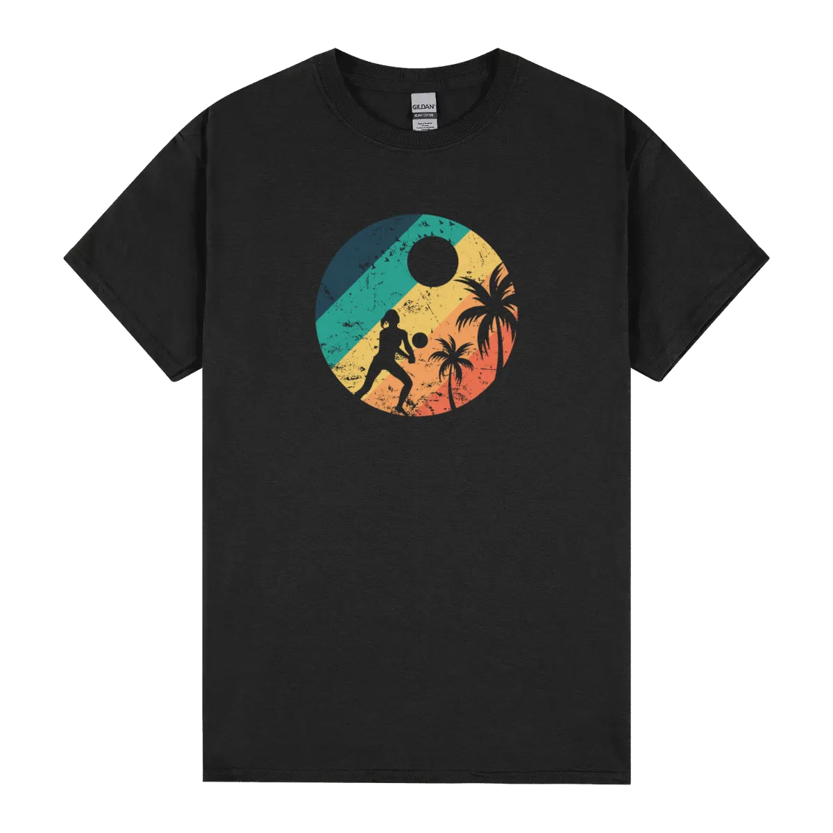 Beach Volleyball On The Beach Under Palm Trees