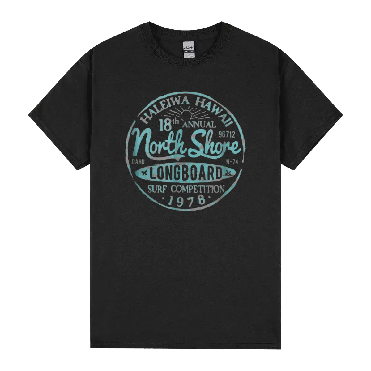 Haleiwa Hawaii 18th Annual North Shore Long Board Surf Competition 1978 Logo Circle