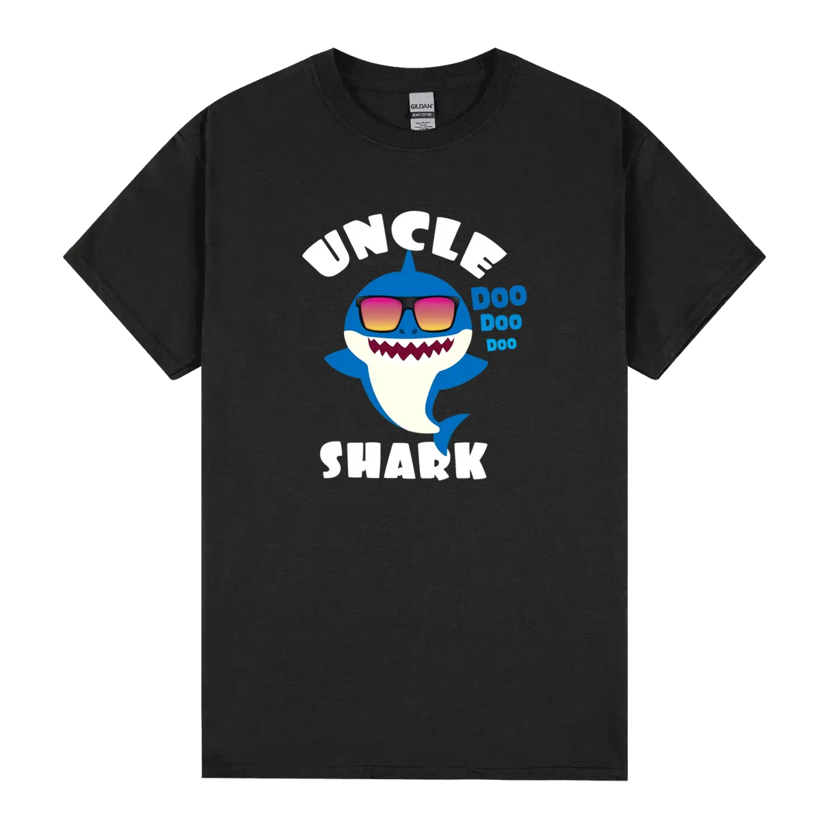 Mens Uncle Shark Gift Cute Baby Shark