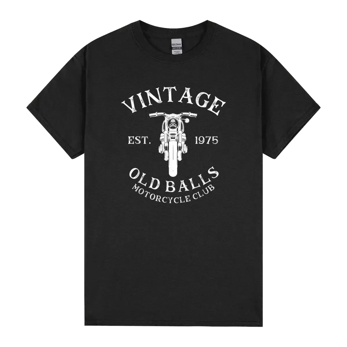 Mens Vintage 45th Birthday Est 1975 Old Balls Moto