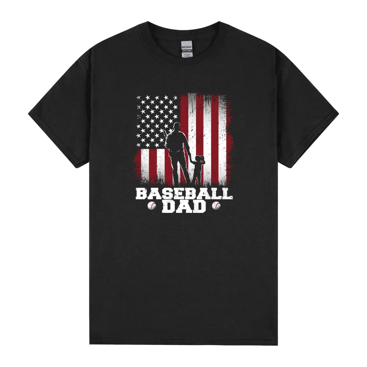 Baseball Dad Usa Flag Baseball Dad Father Day