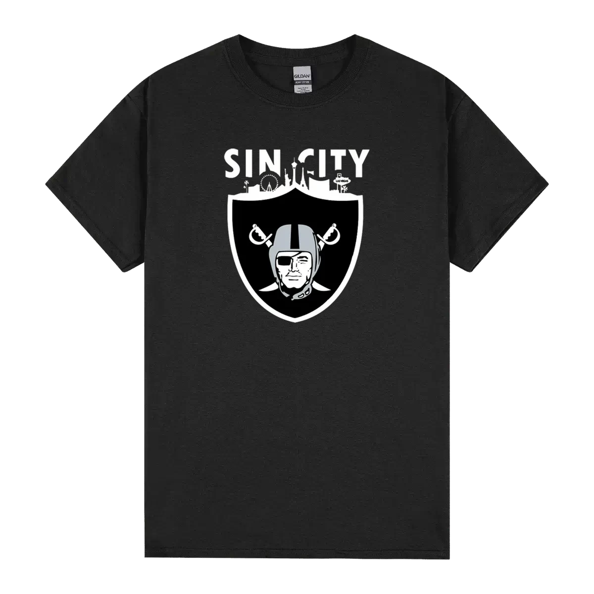 Sin City Las Vegas Raiders Football T Shirtokland Las Vegas Raiders Sin City Design Football