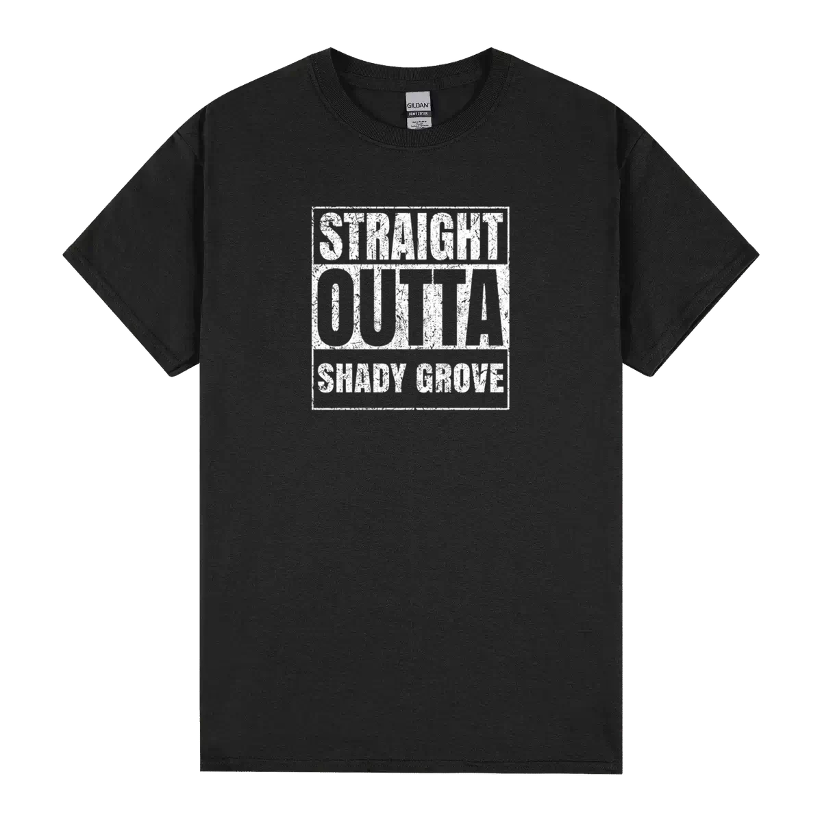 Straight Outta Shady Grove City Grunge Worn Parody