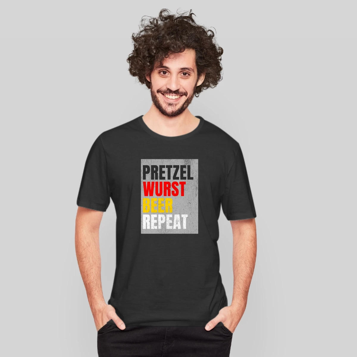 Oktober Fest Beer Pretzel Wurst Repeat German Flag