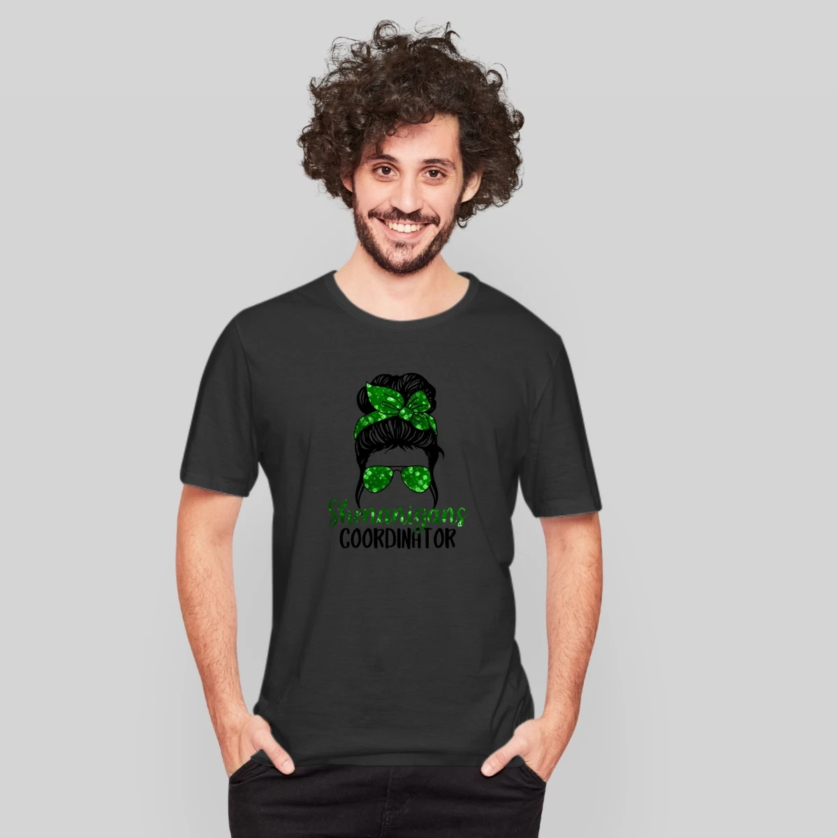 Shenanigans Coordinator Messy Bun St Patric Day