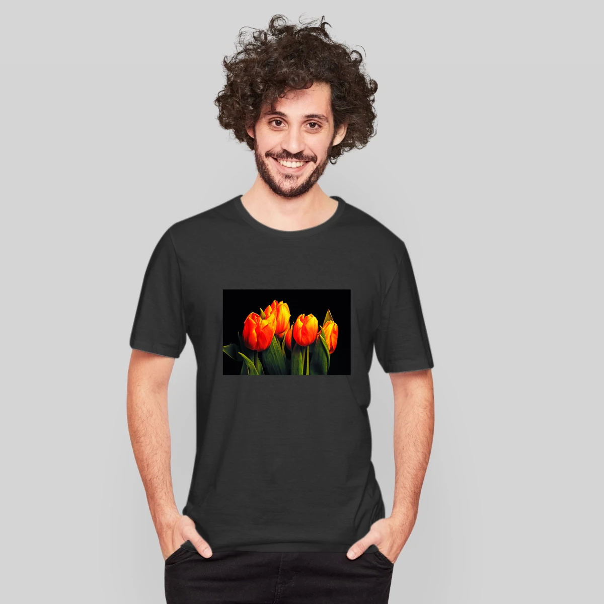 Orange Tulips Poster