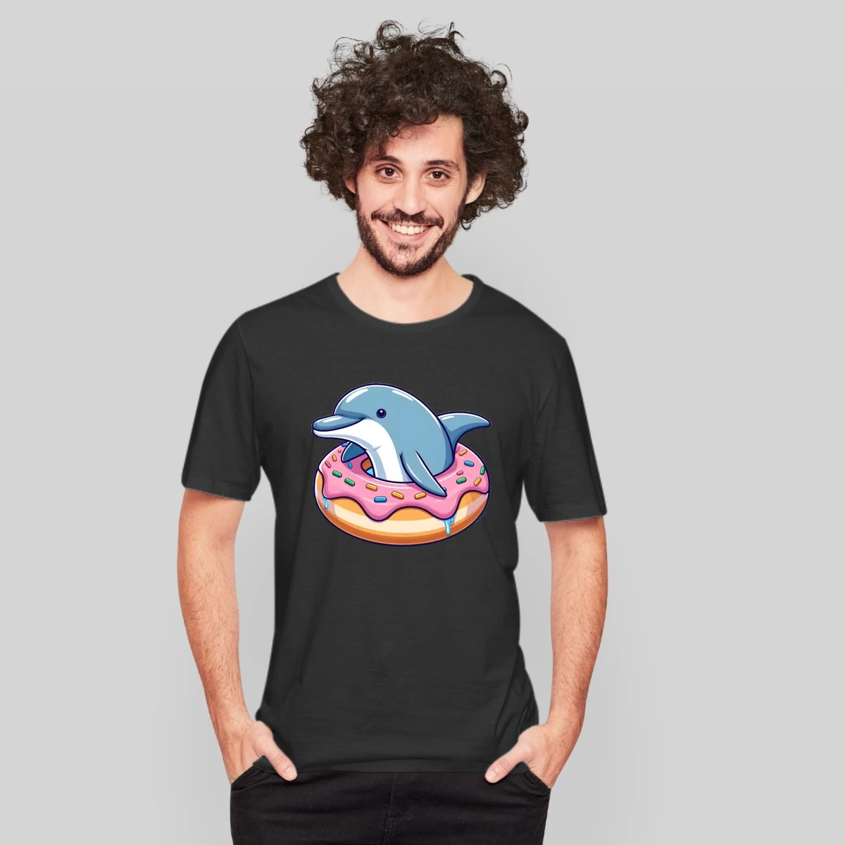 Dolphin Jumping Through A Donut