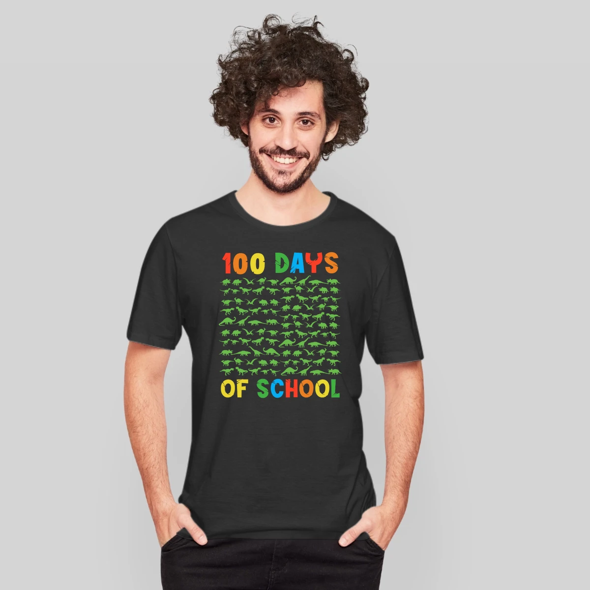 100 Days Of School Dinosaur Silhouette