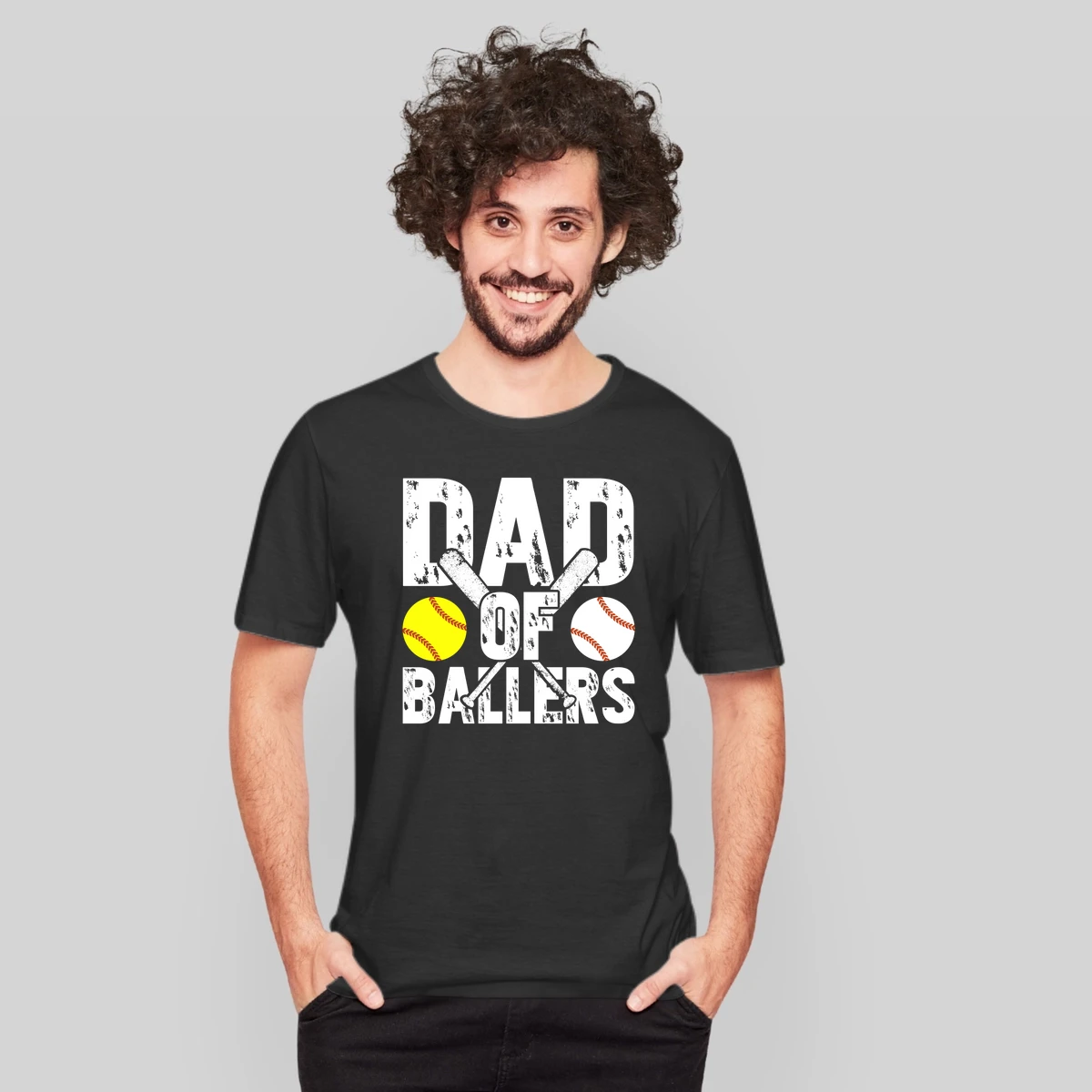 Dad Of Ballers Baseball Softball Father Day
