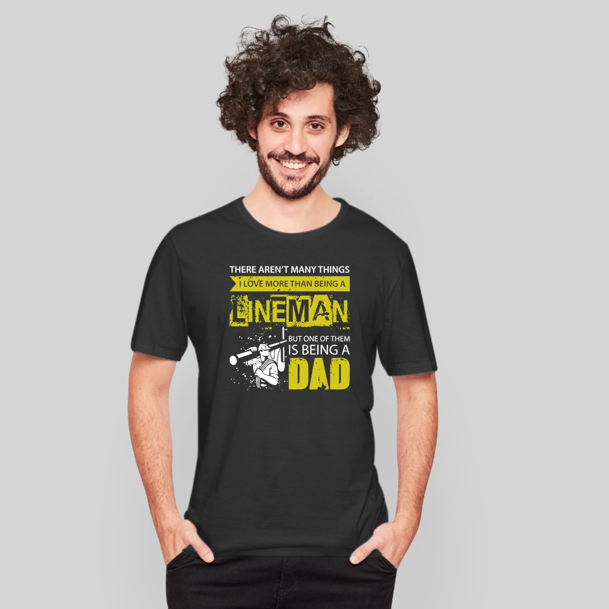 Mens Vintage Being A Lineman Dad Fathers Day Gift