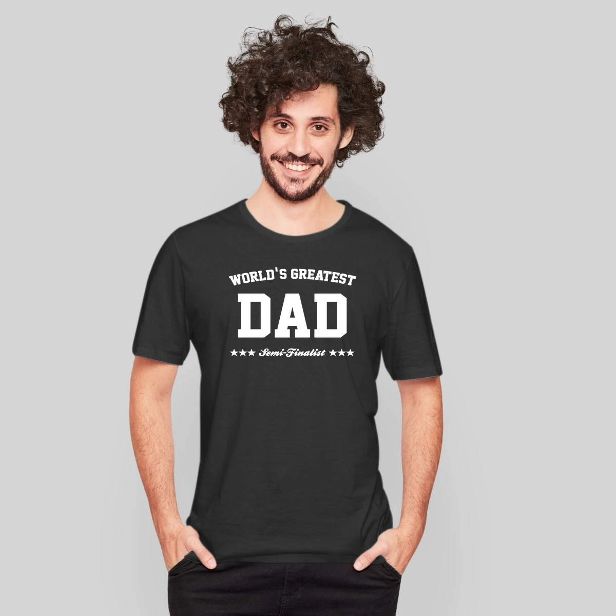 Mens Worlds Greatest Dad Semi Finalist Fathers Day Black Men B01nasb8r7 1