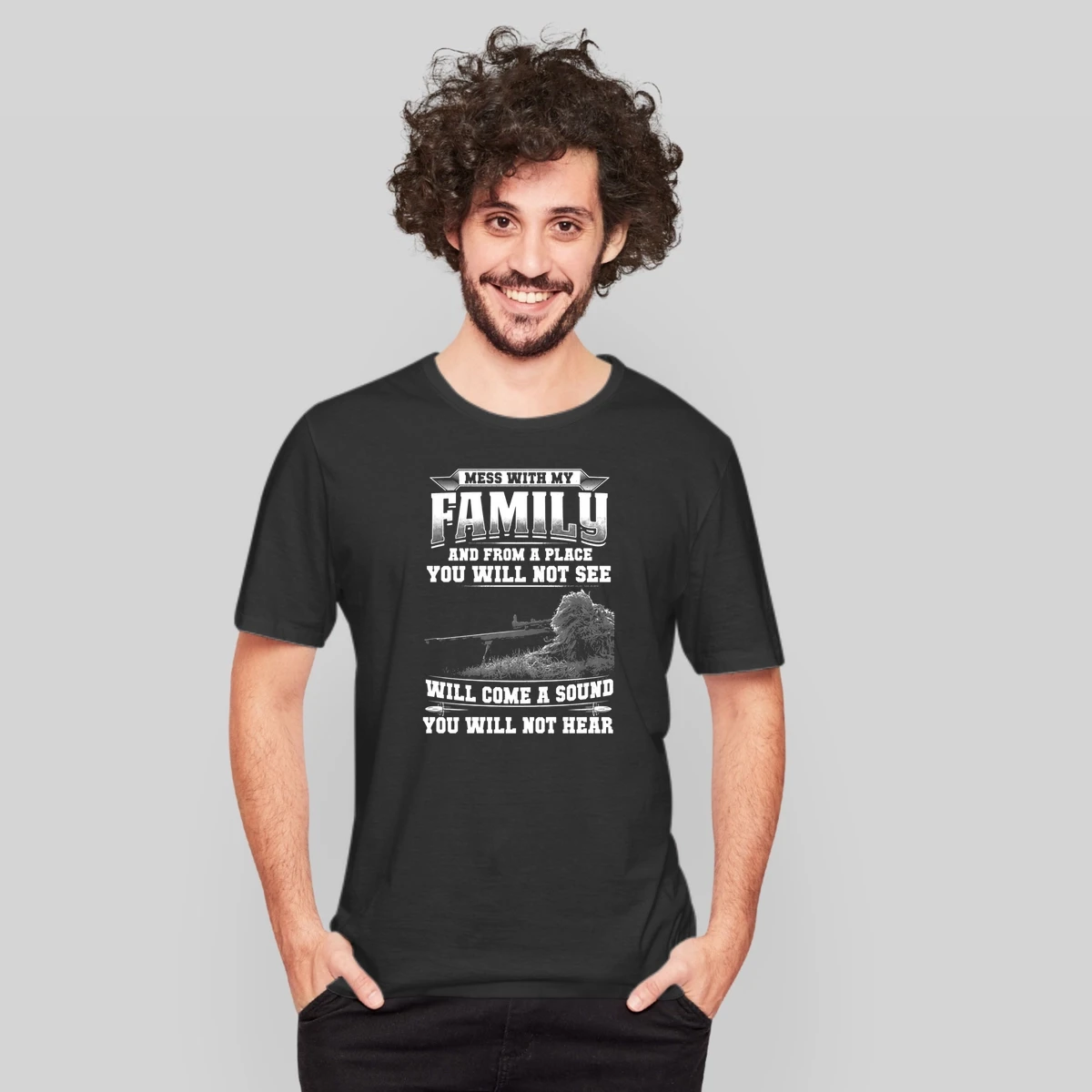 Mess With My Family Military Hot