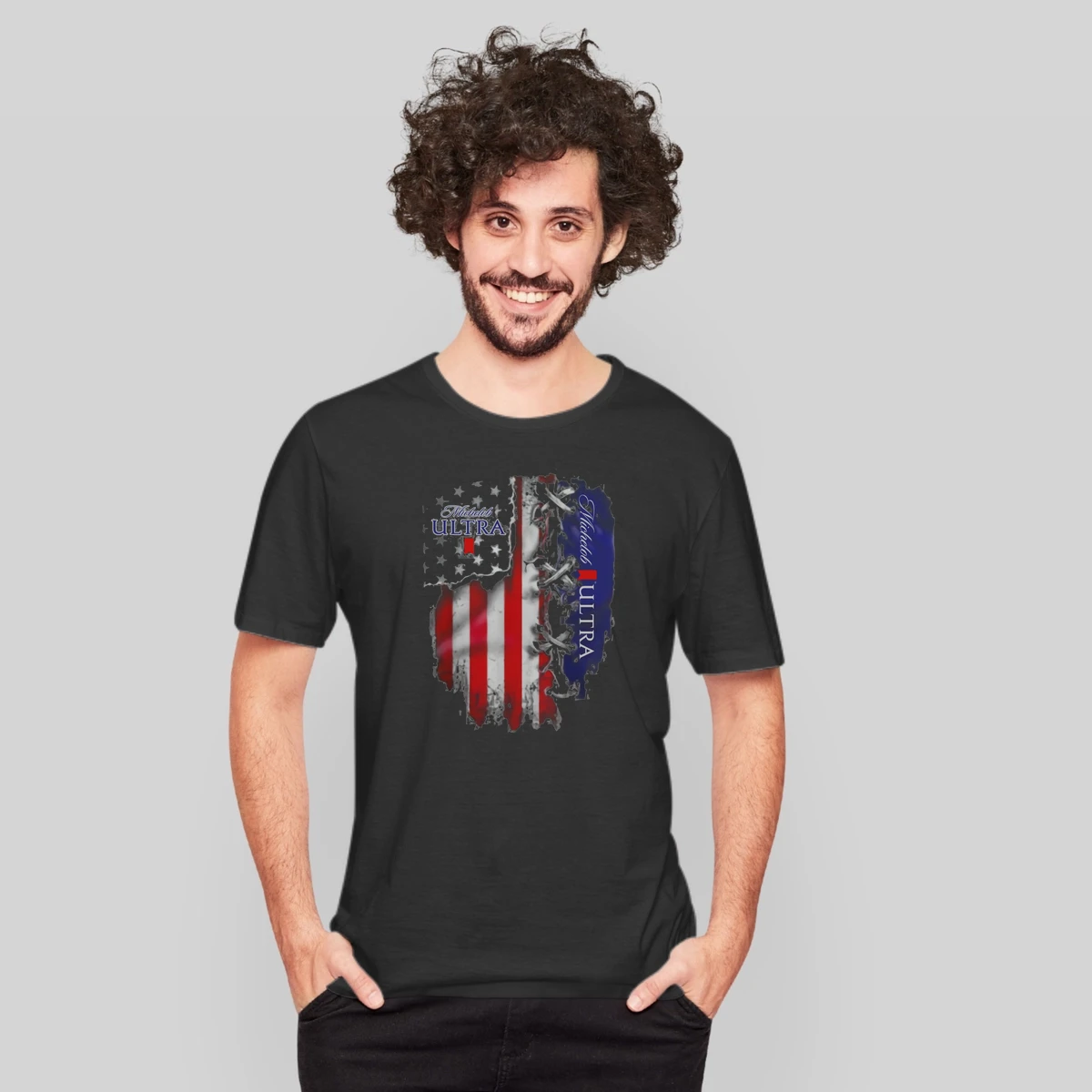 Michelob Ultra Beer Inside American Flag