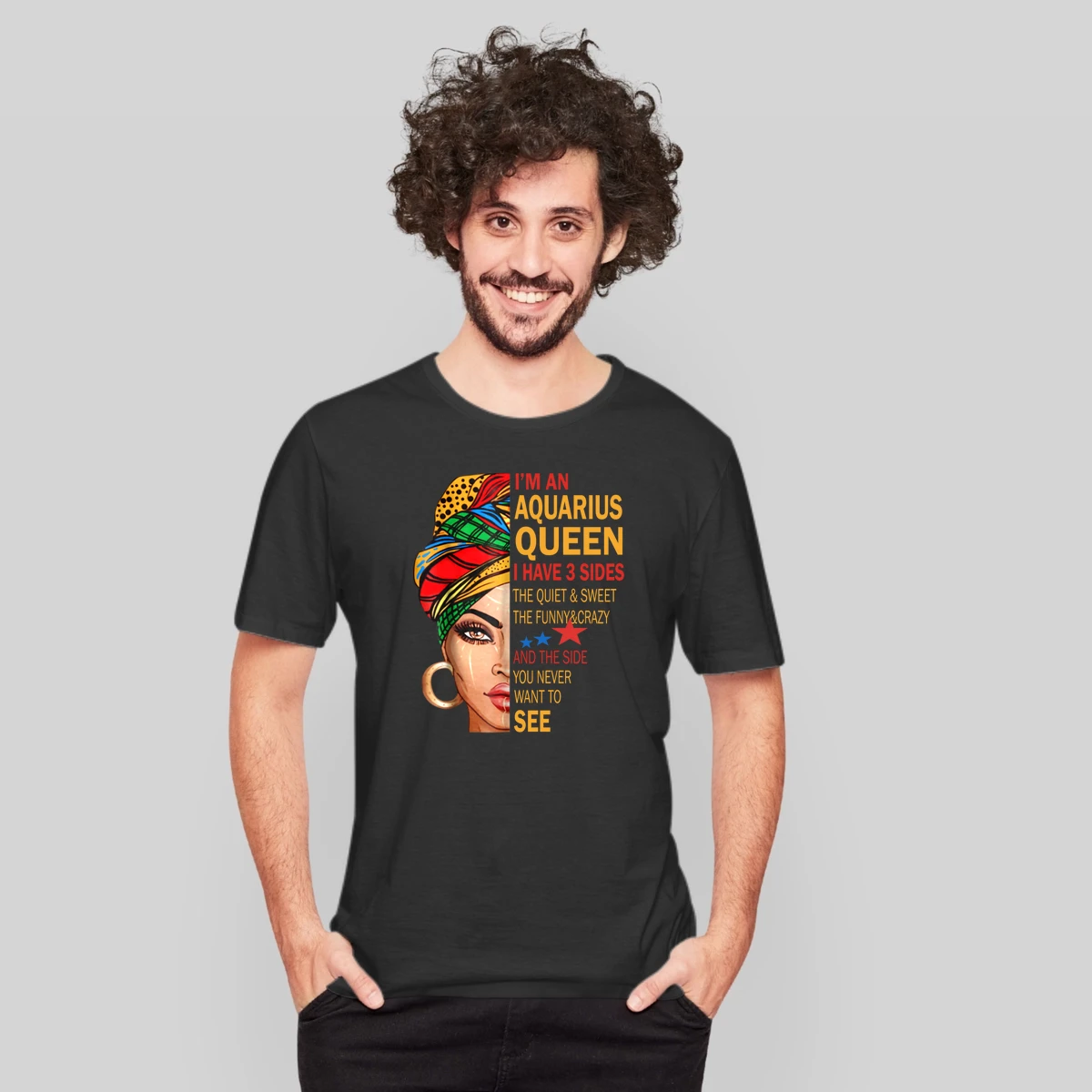 Womens Aquarius Queen I Have 3 Sides Aquarius Zodiac