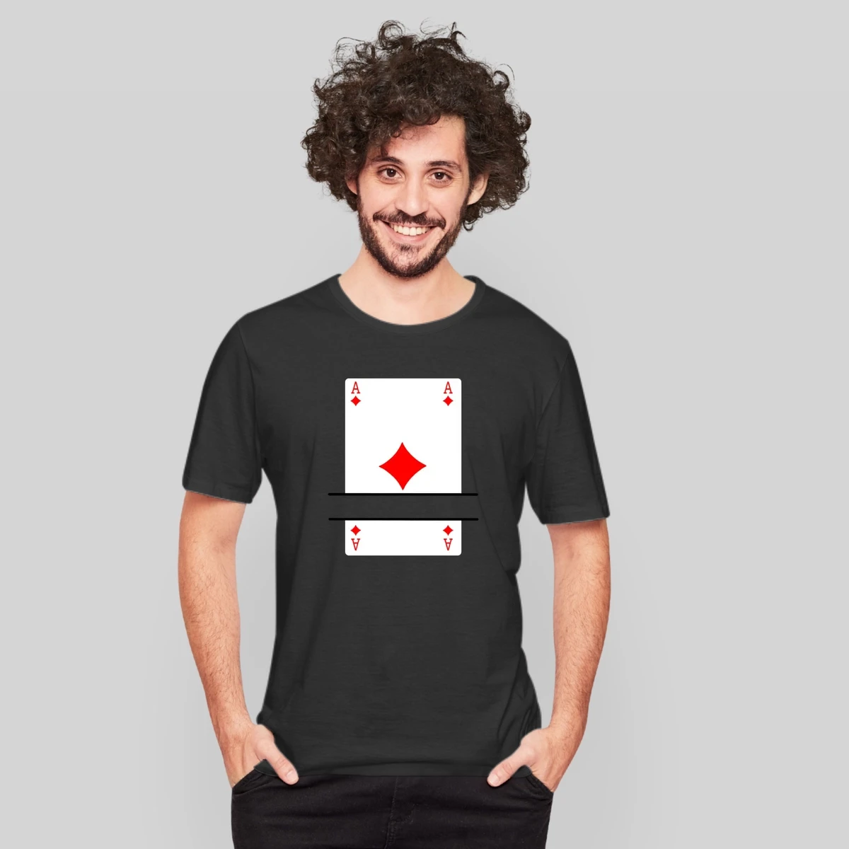 Playing Card Ace Of Diamonds With Banner Space