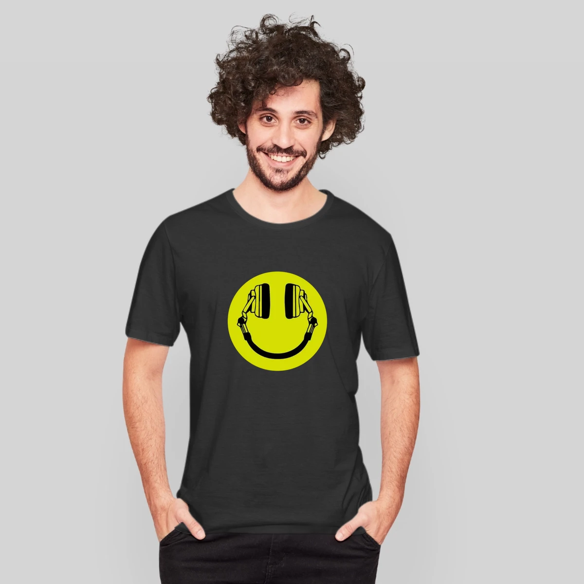 Headphone Smiley Acid House Cans Music Rave Weed D